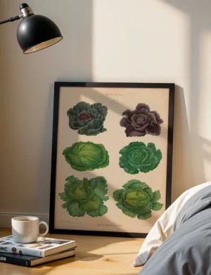 Vintage Cabbage Varieties Botanical