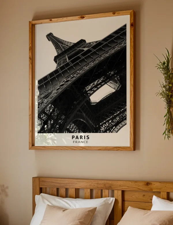 Paris Eiffel Tower Black and White