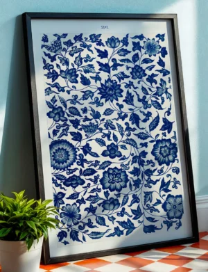 143_F017 Blue & White Chinese Floral Pattern, Plate XXVI