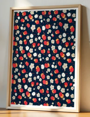 French Midnight Navy & Poppy Red