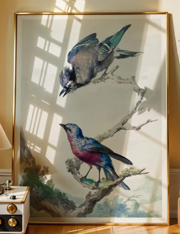 Blue Jay & Exotic Songbird