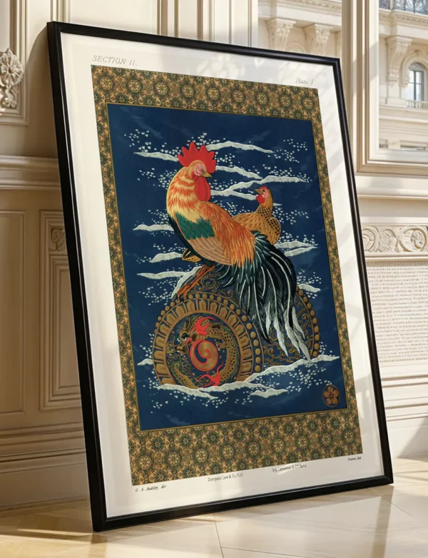 Japanese Rooster on Drum