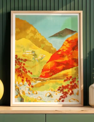 Red Leaves at Yunoyama Onsen